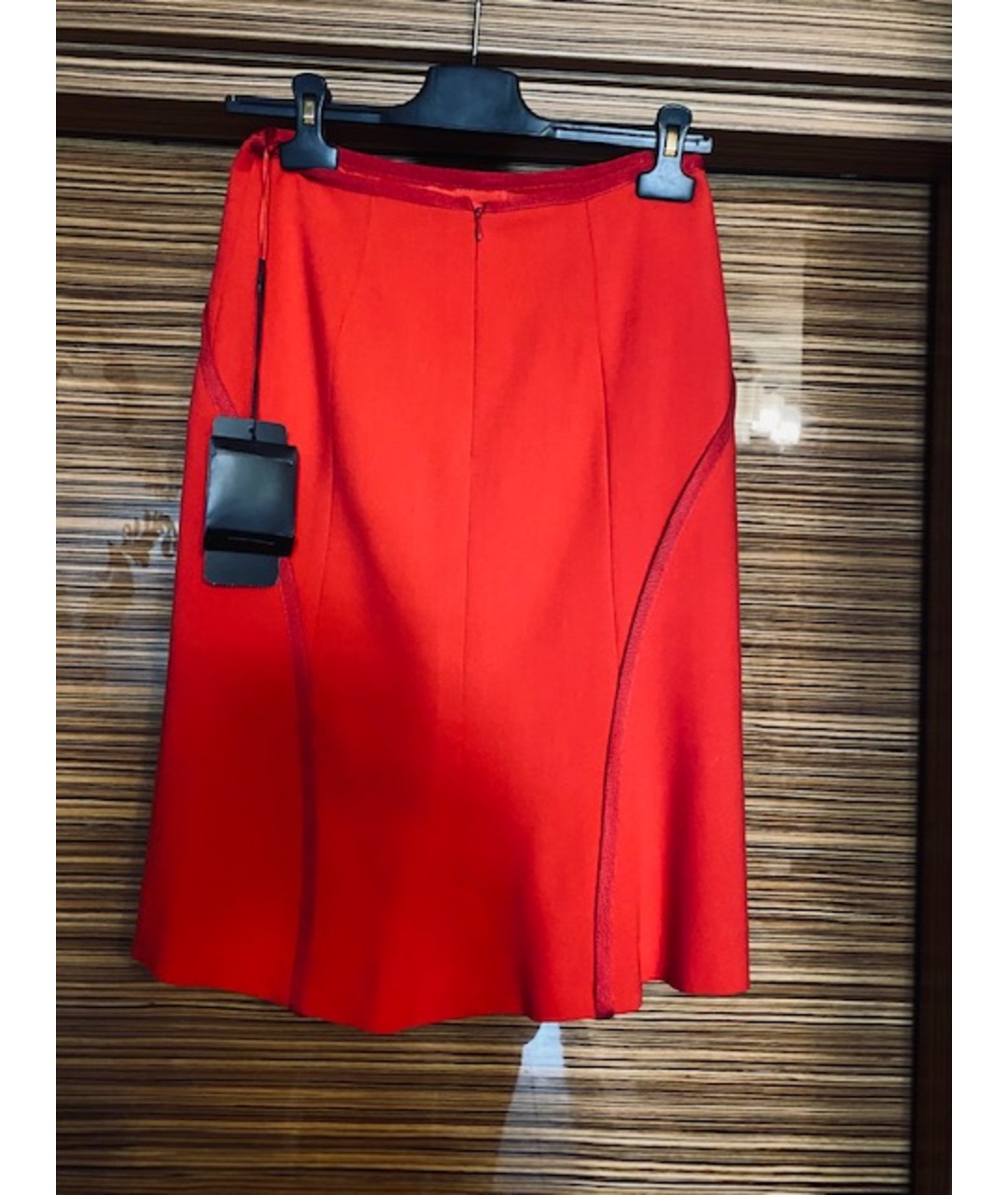 ESCADA Красная шерстяная юбка миди, фото 6
