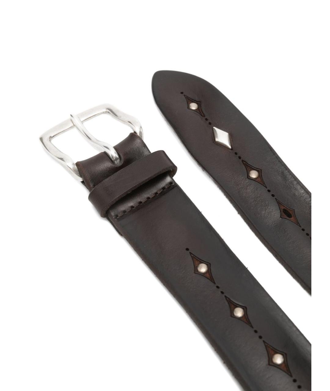 ORCIANI Коричневый кожаный ремень, фото 2