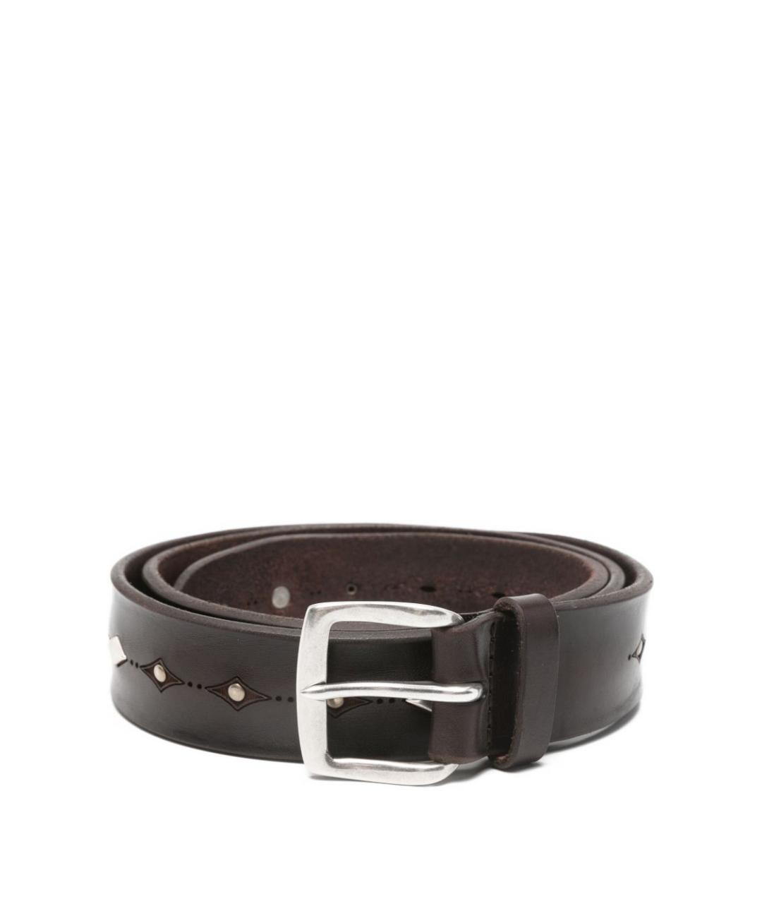 ORCIANI Коричневый кожаный ремень, фото 1