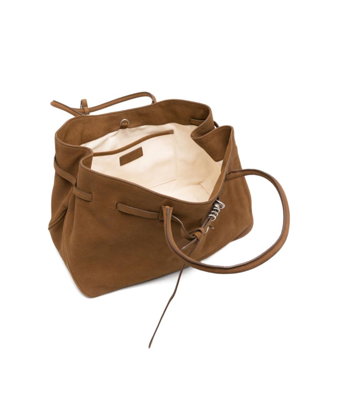 MARGESHERWOOD Коричневая замшевая сумка тоут, фото 5