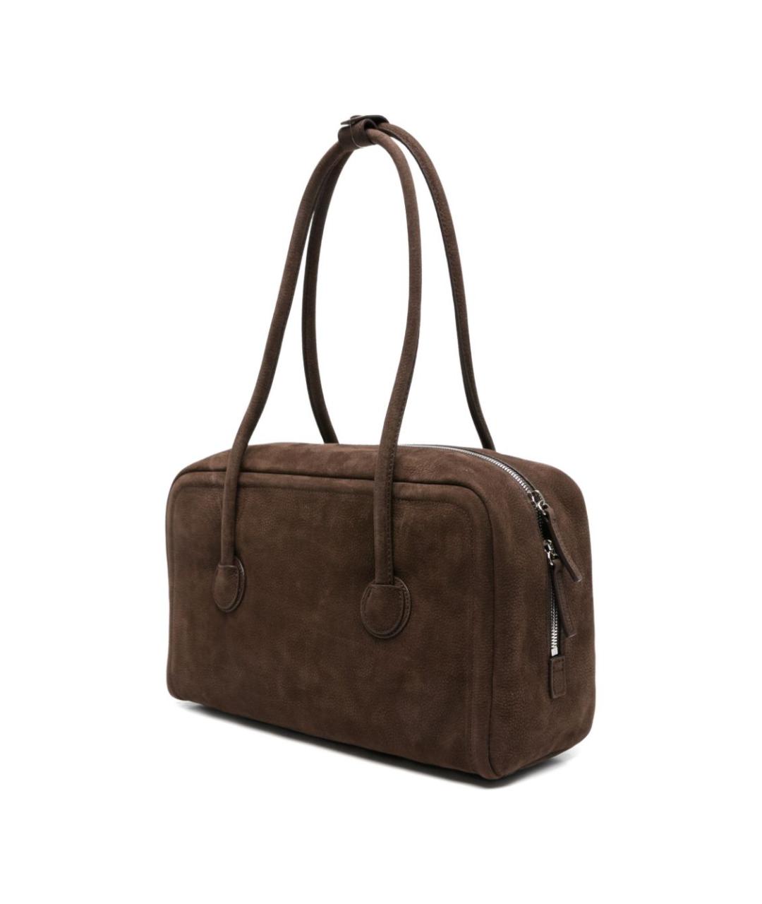 MARGESHERWOOD Коричневая замшевая сумка с короткими ручками, фото 2