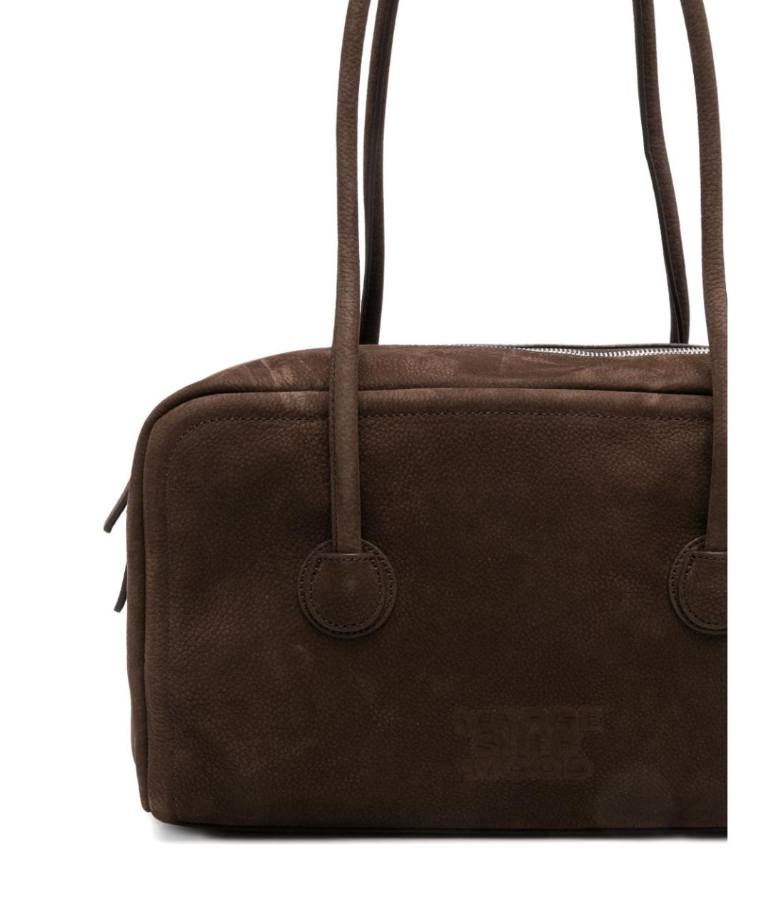 MARGESHERWOOD Коричневая замшевая сумка с короткими ручками, фото 4