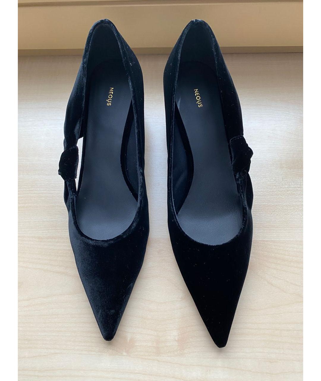 NEOUS Черные бархатные туфли, фото 2