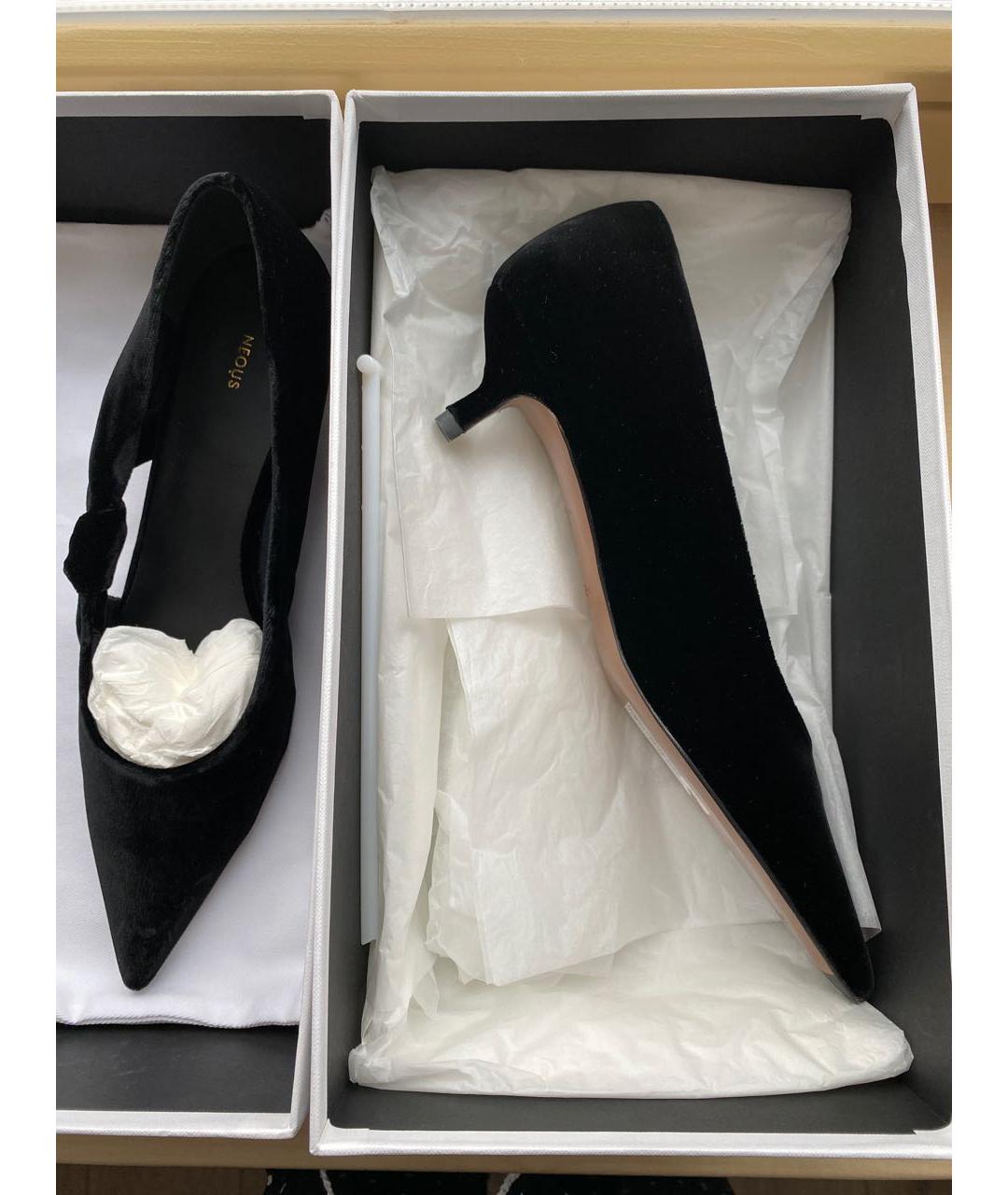 NEOUS Черные бархатные туфли, фото 4