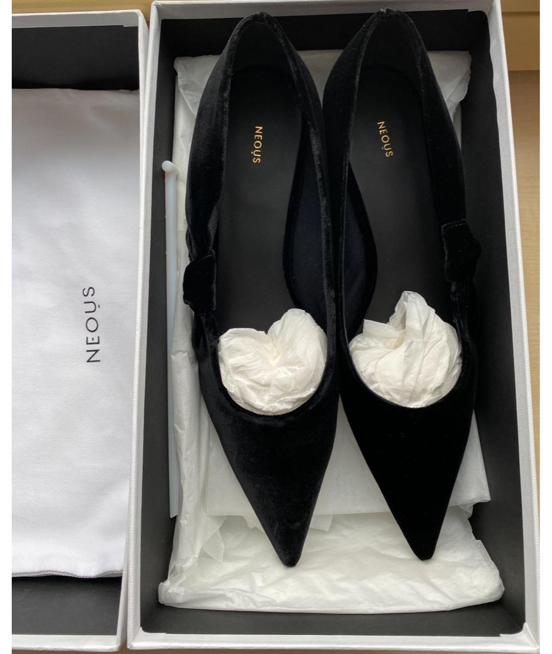 NEOUS Черные бархатные туфли, фото 3