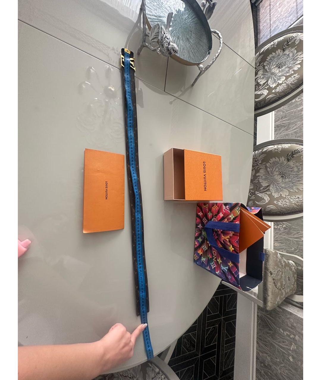 LOUIS VUITTON Коричневый ремень, фото 5