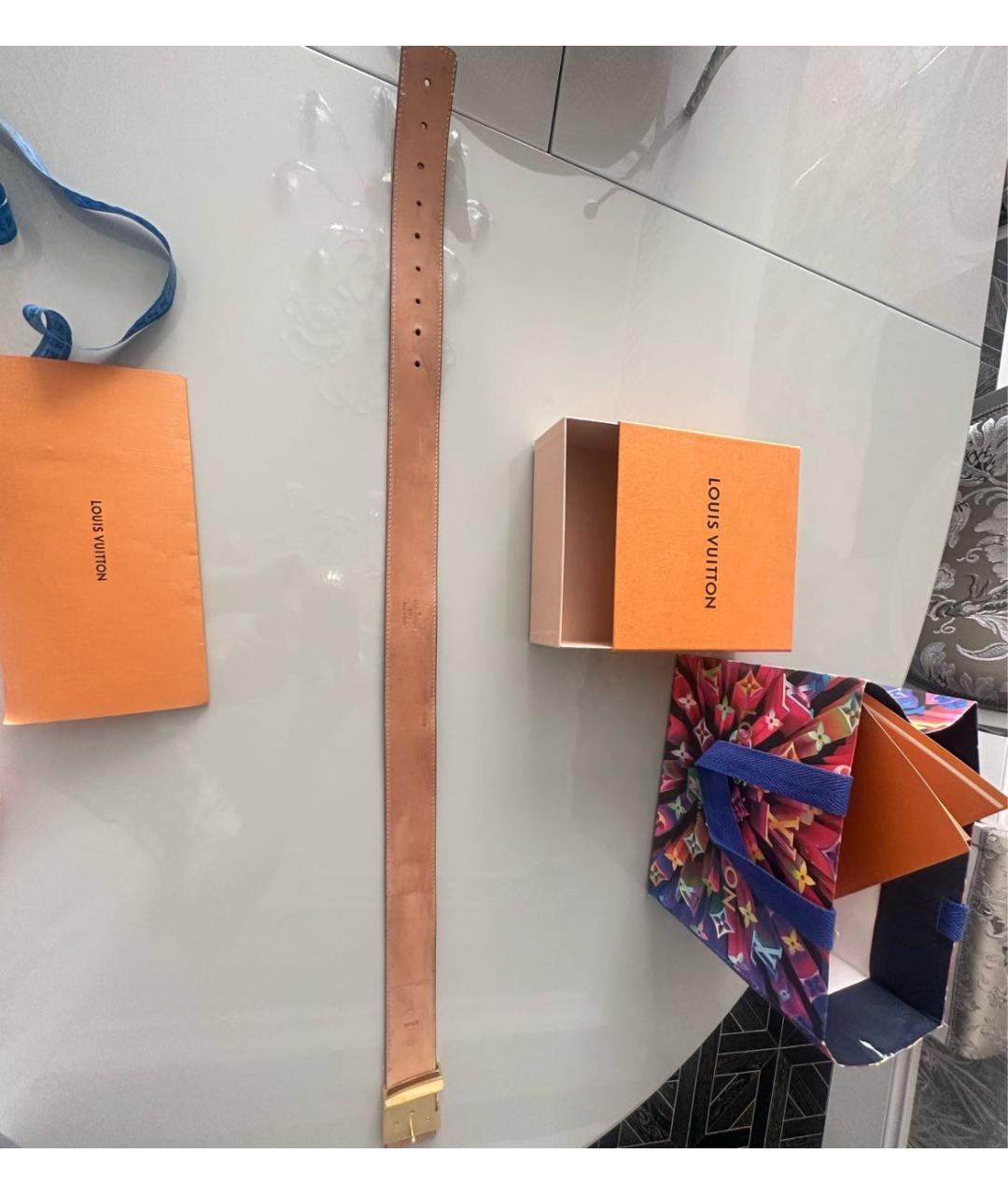 LOUIS VUITTON Коричневый ремень, фото 3