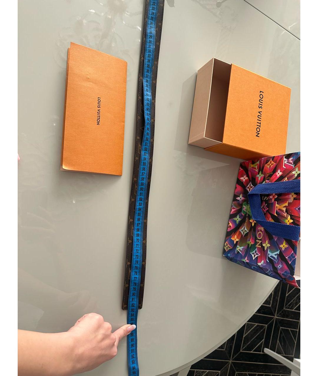 LOUIS VUITTON Коричневый ремень, фото 6