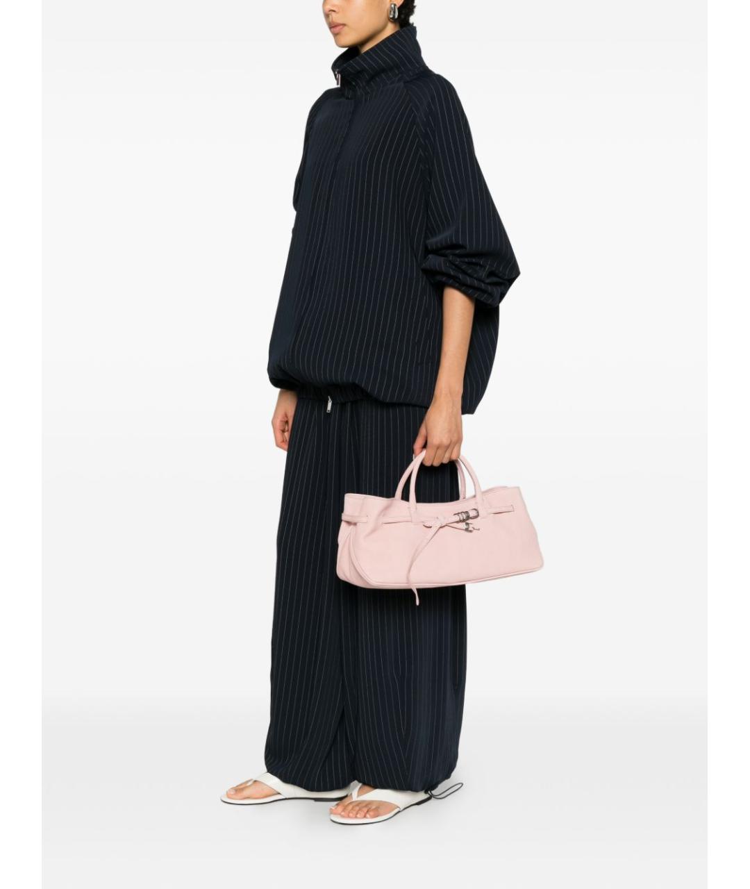 MARGESHERWOOD Розовая кожаная сумка тоут, фото 4