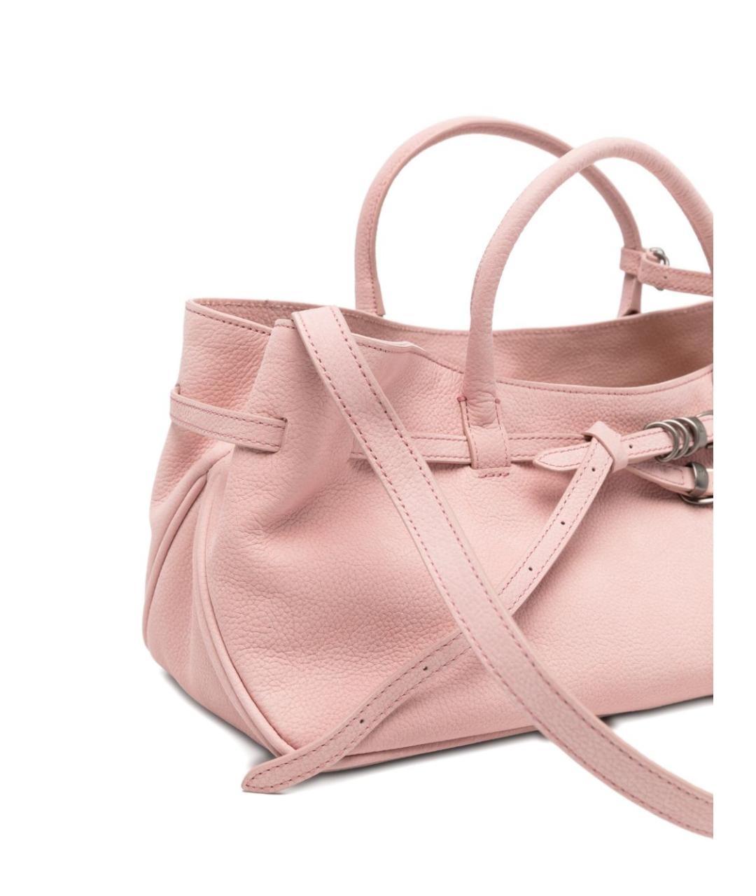 MARGESHERWOOD Розовая кожаная сумка тоут, фото 2