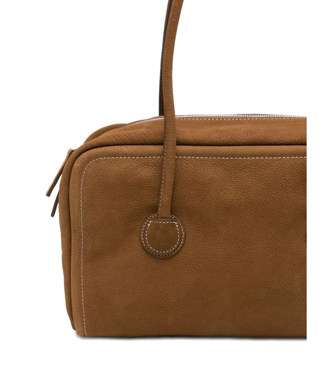 MARGESHERWOOD Коричневая кожаная сумка через плечо, фото 4