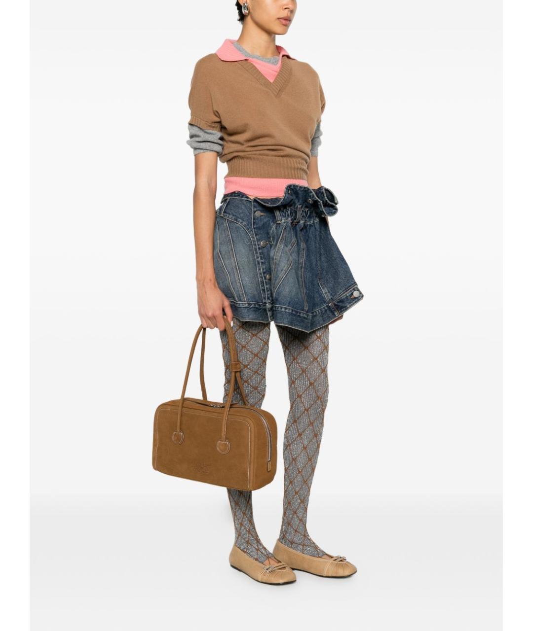 MARGESHERWOOD Коричневая кожаная сумка через плечо, фото 5