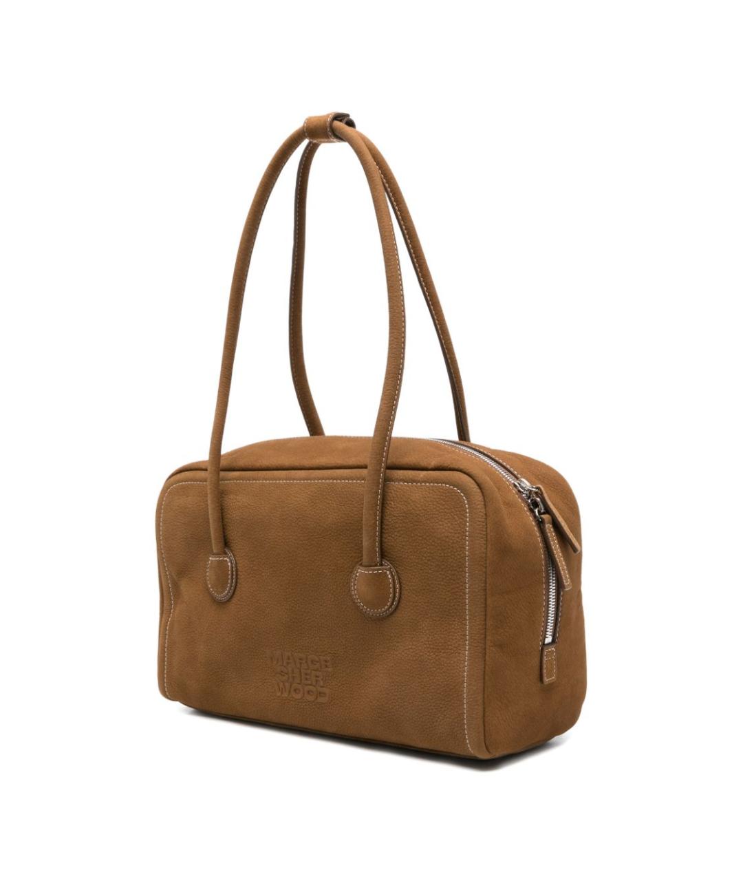 MARGESHERWOOD Коричневая кожаная сумка через плечо, фото 3