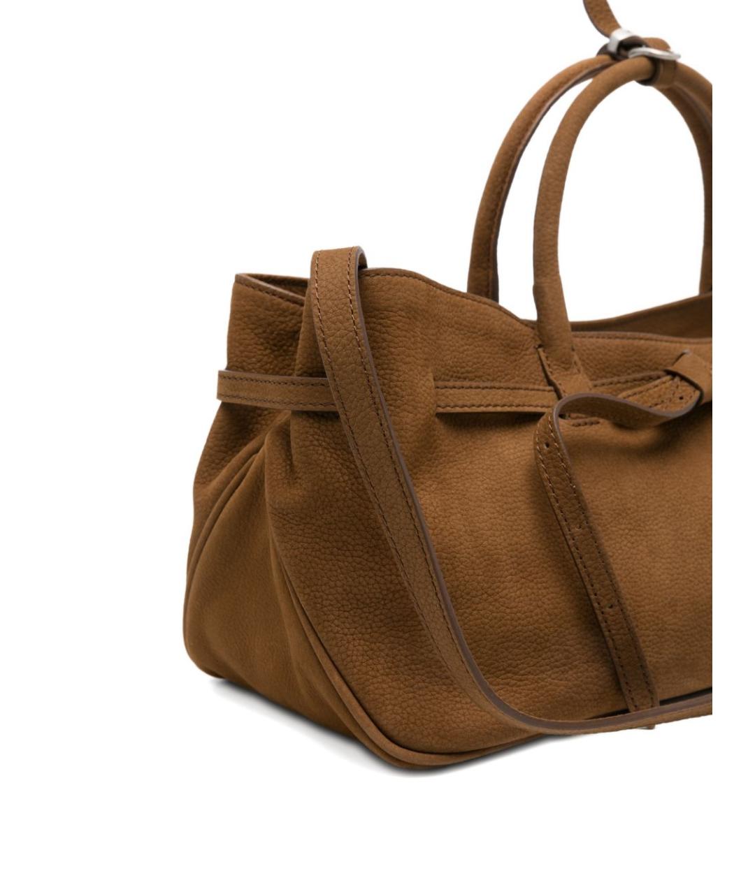 MARGESHERWOOD Коричневая замшевая сумка тоут, фото 4