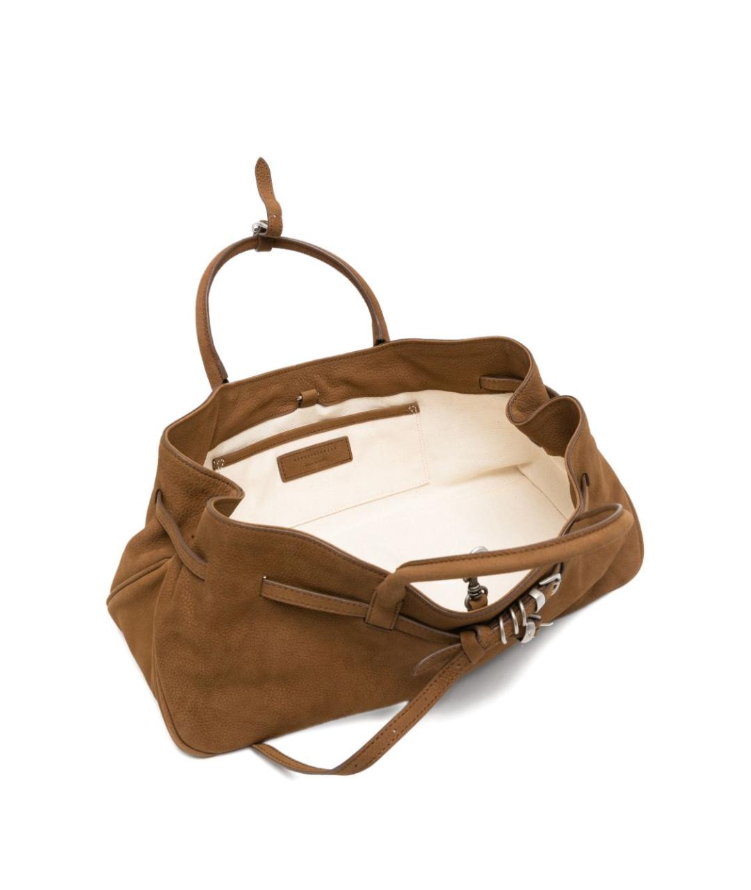 MARGESHERWOOD Коричневая замшевая сумка тоут, фото 3