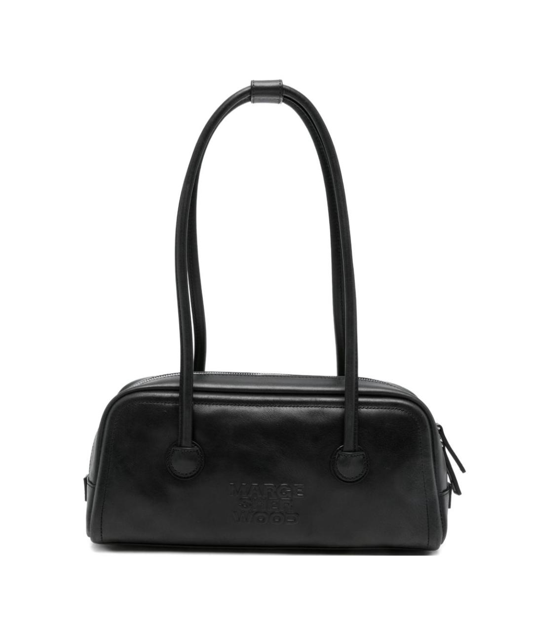 MARGESHERWOOD Черная кожаная сумка через плечо, фото 1