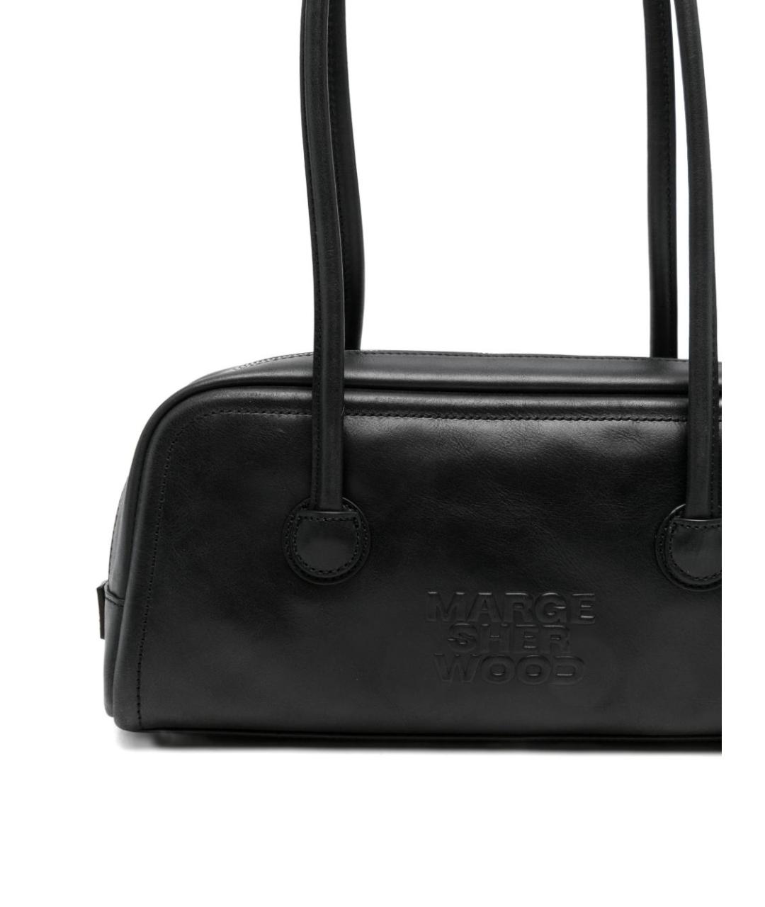 MARGESHERWOOD Черная кожаная сумка через плечо, фото 2