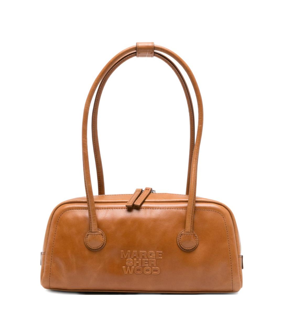 MARGESHERWOOD Коричневая кожаная сумка через плечо, фото 1