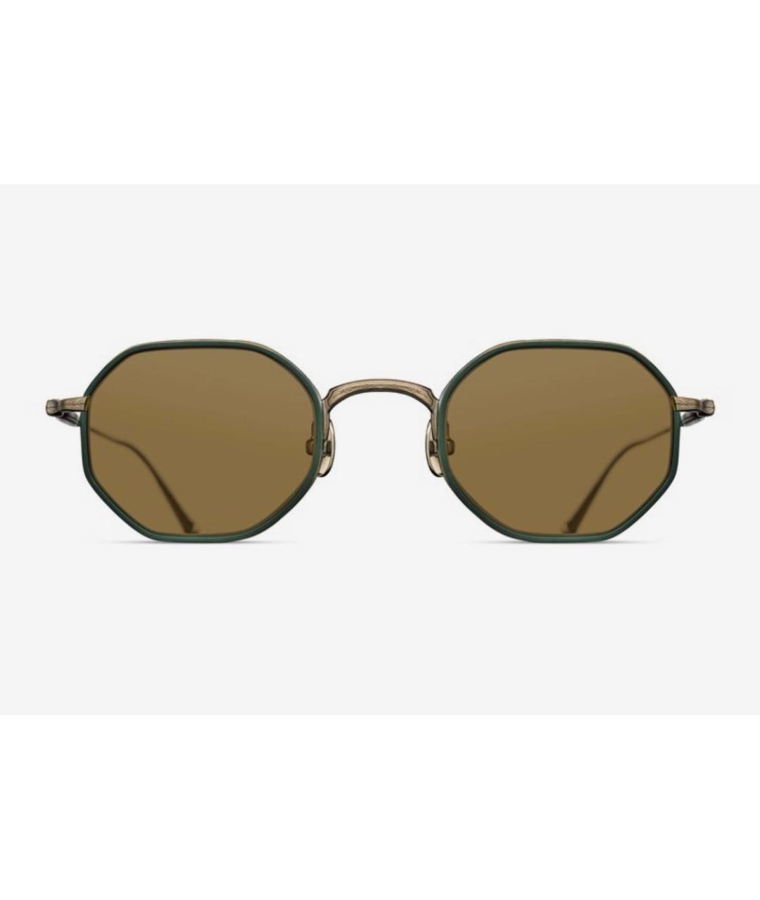 MATSUDA Коричневые металлические солнцезащитные очки, фото 4