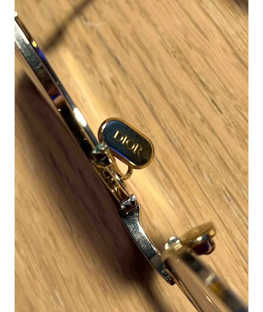 CHRISTIAN DIOR Золотые металлические солнцезащитные очки, фото 4