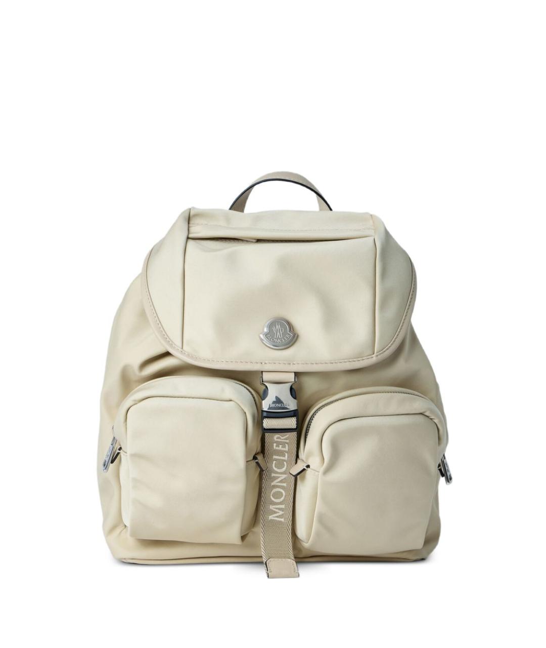 MONCLER Бежевый тканевый рюкзак, фото 1