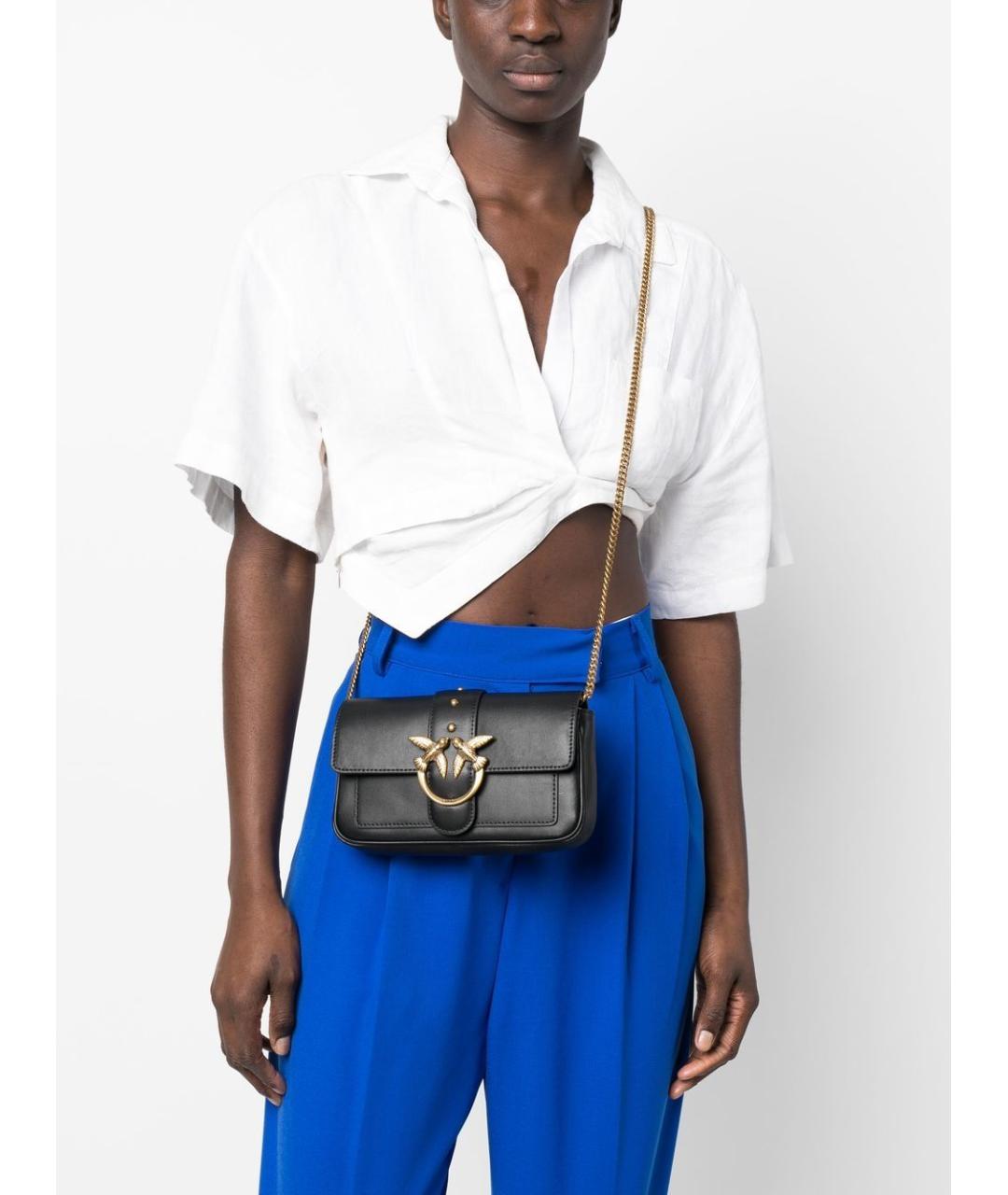 PINKO Черная сумка через плечо, фото 3