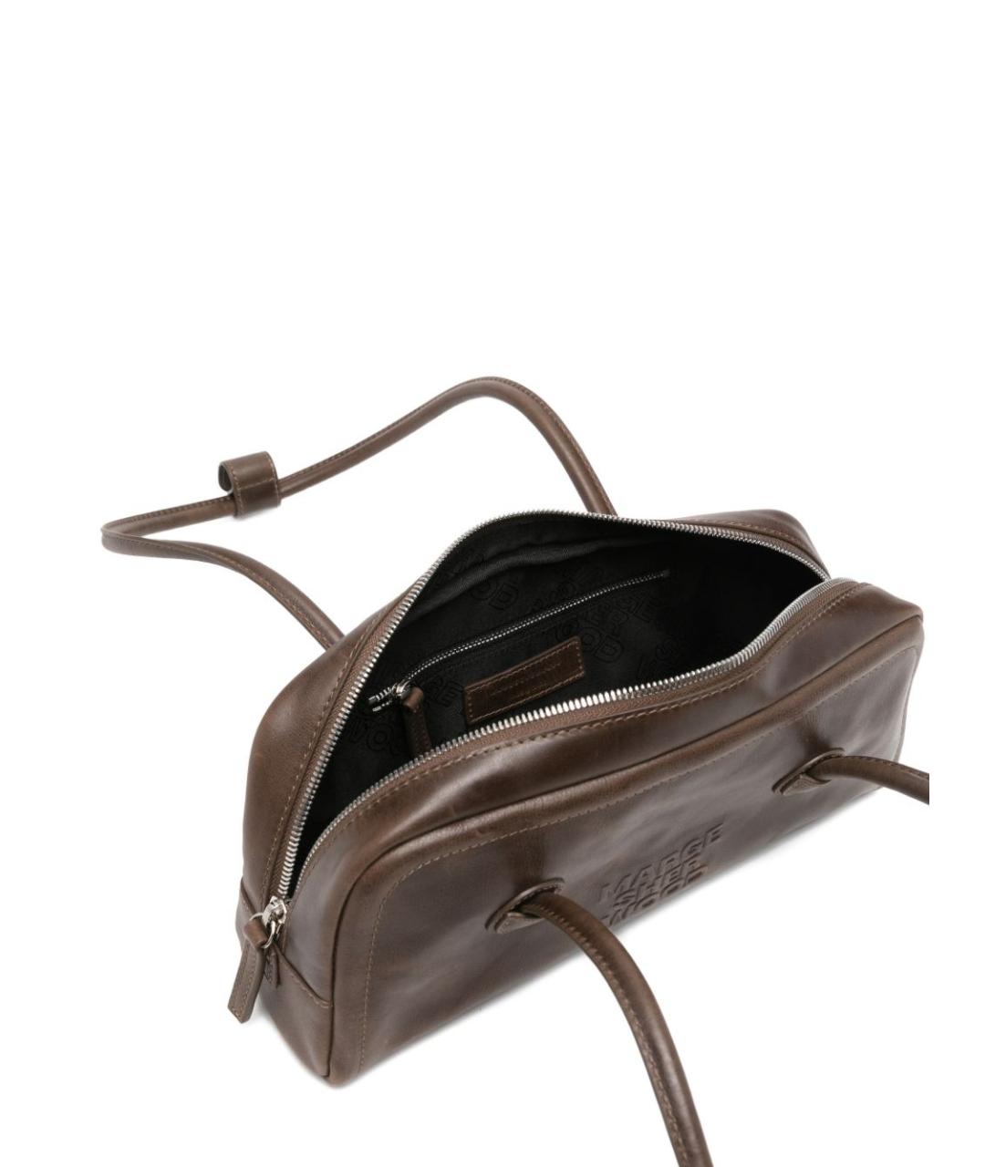 MARGESHERWOOD Коричневая кожаная сумка с короткими ручками, фото 2