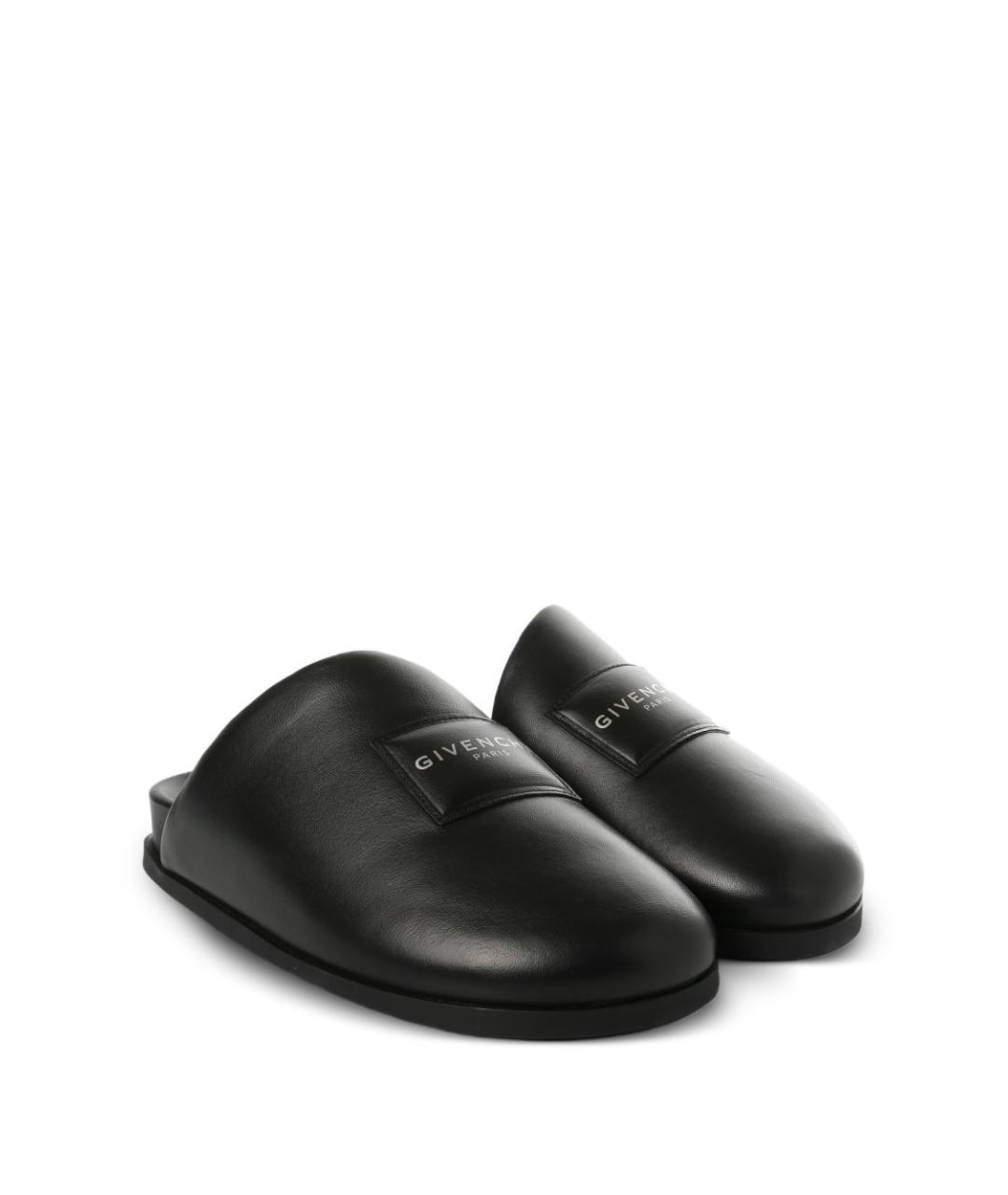 GIVENCHY Черные кожаные сабо, фото 2