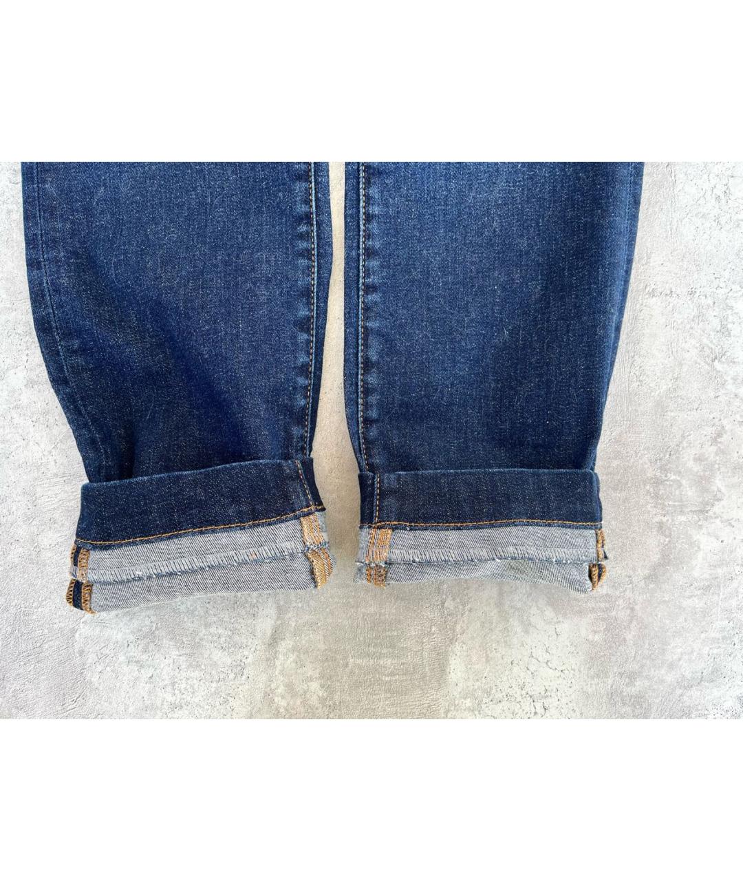 DOLCE&GABBANA Синие хлопко-эластановые джинсы слим, фото 6