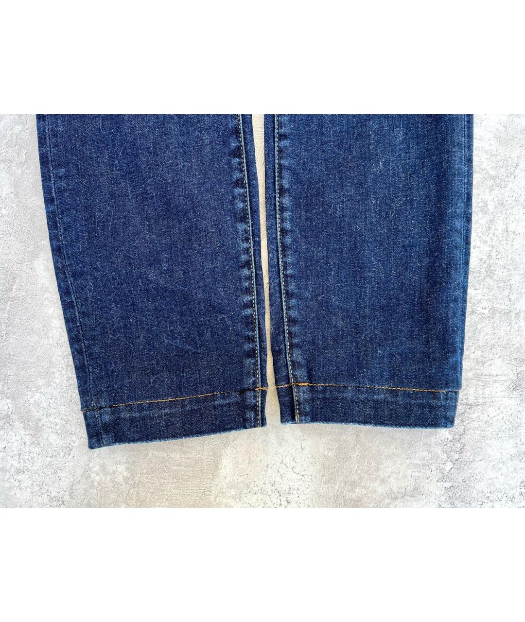 DOLCE&GABBANA Синие хлопко-эластановые джинсы слим, фото 5