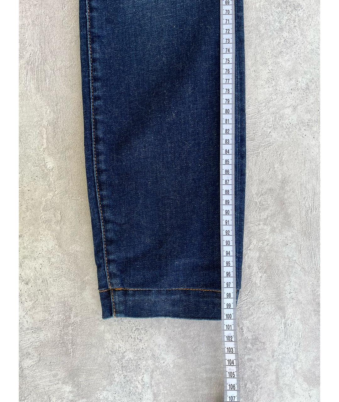 DOLCE&GABBANA Синие хлопко-эластановые джинсы слим, фото 7