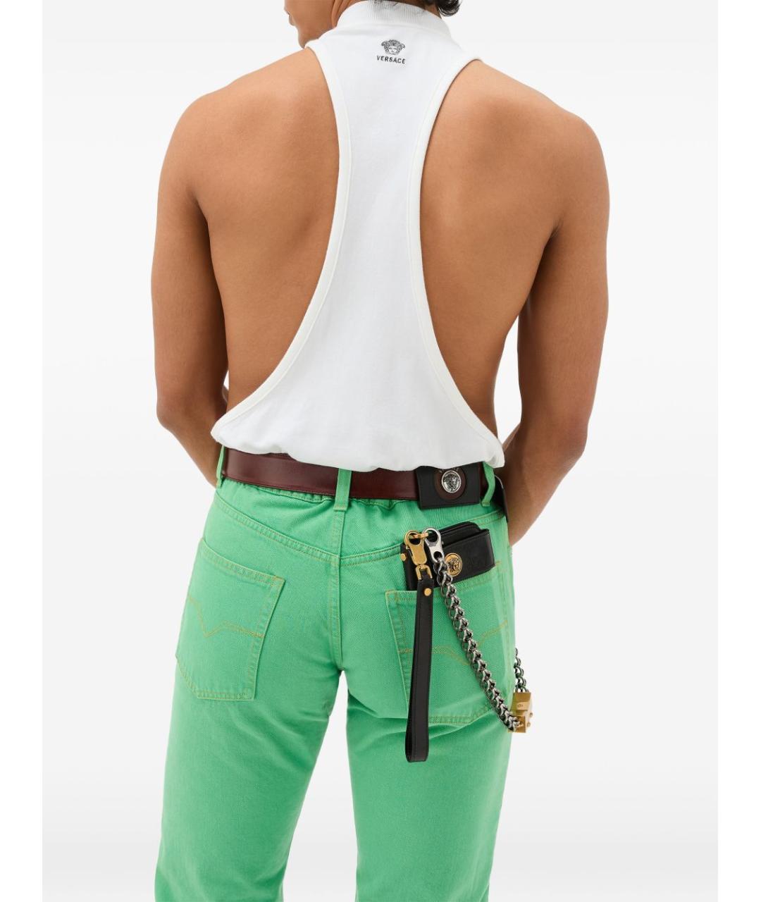 VERSACE Белая хлопковая майка, фото 2