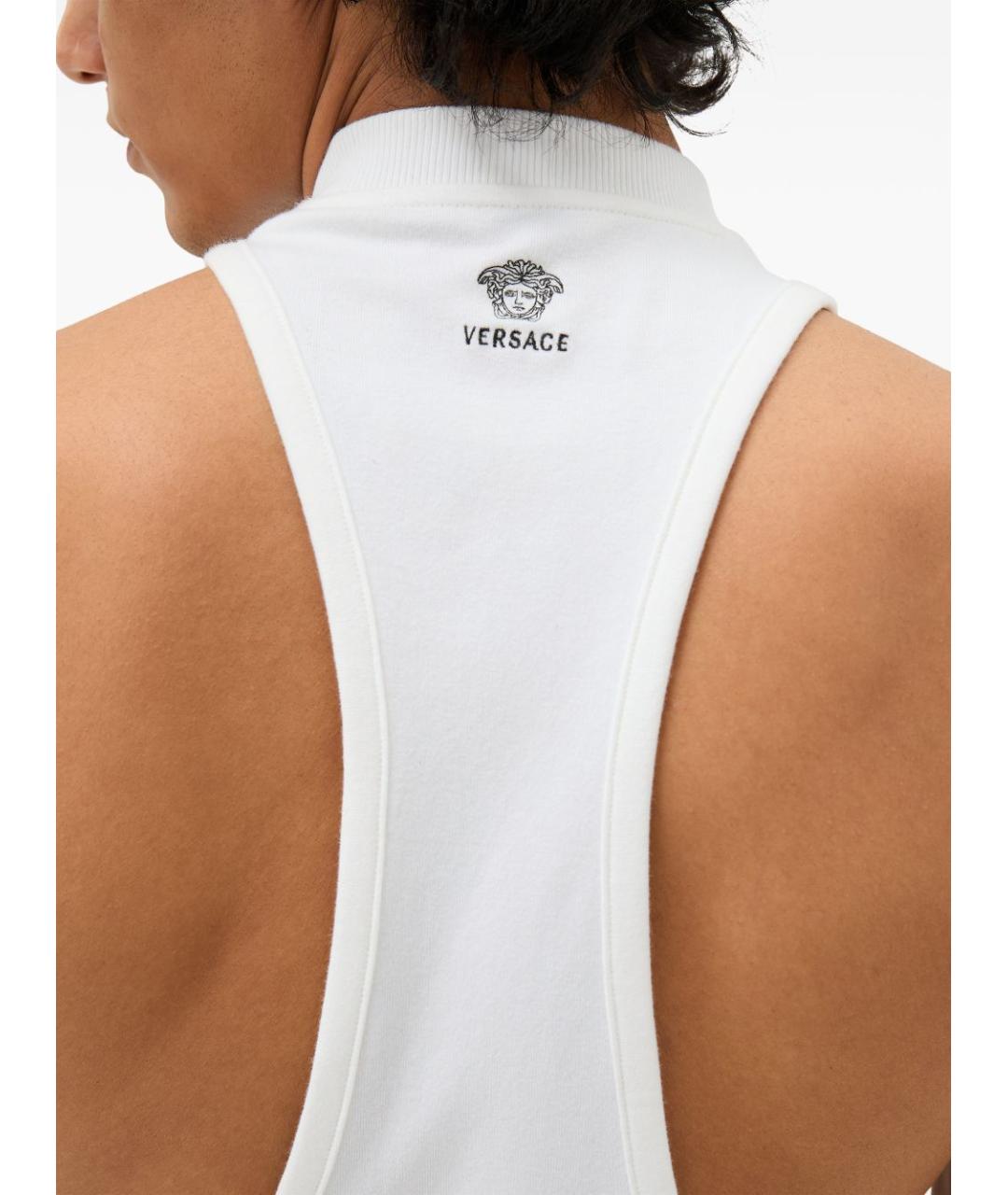 VERSACE Белая хлопковая майка, фото 4