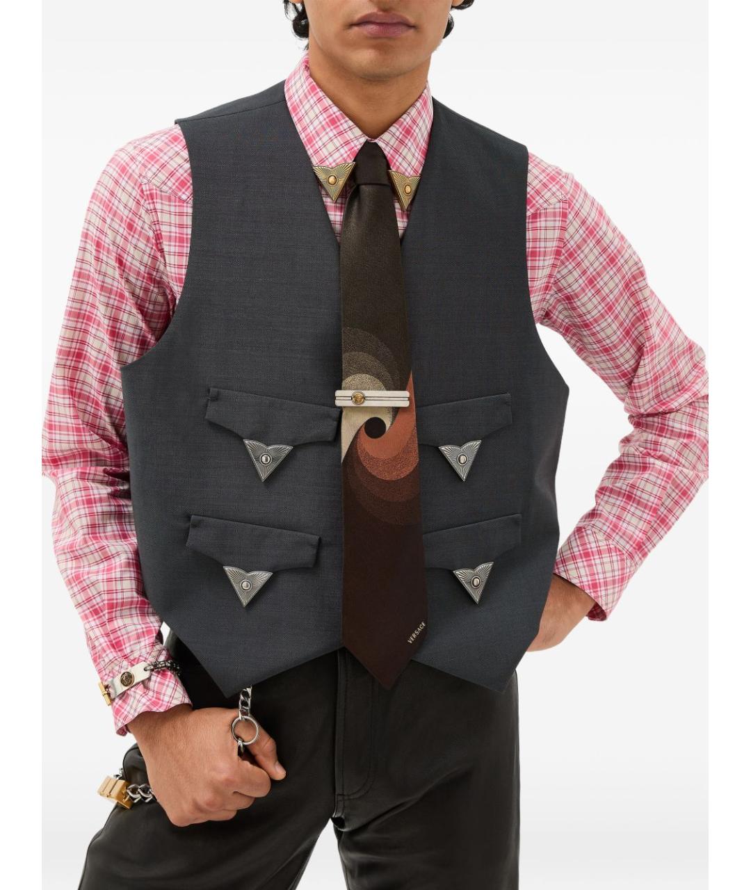 VERSACE Серый жилет, фото 2