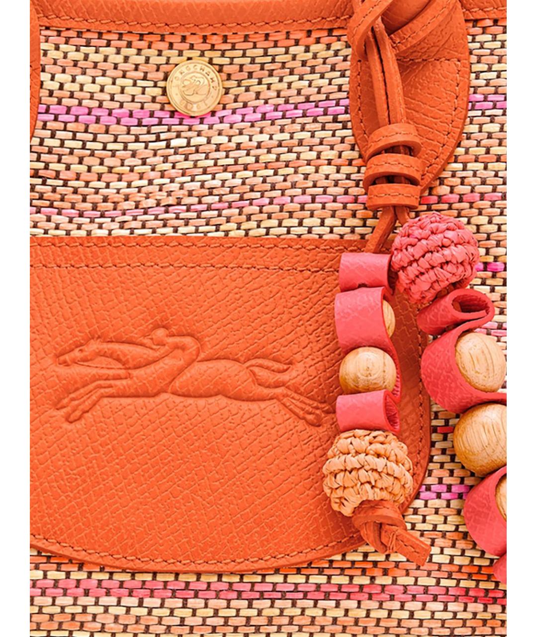 LONGCHAMP Бежевая пелетеная сумка тоут, фото 2