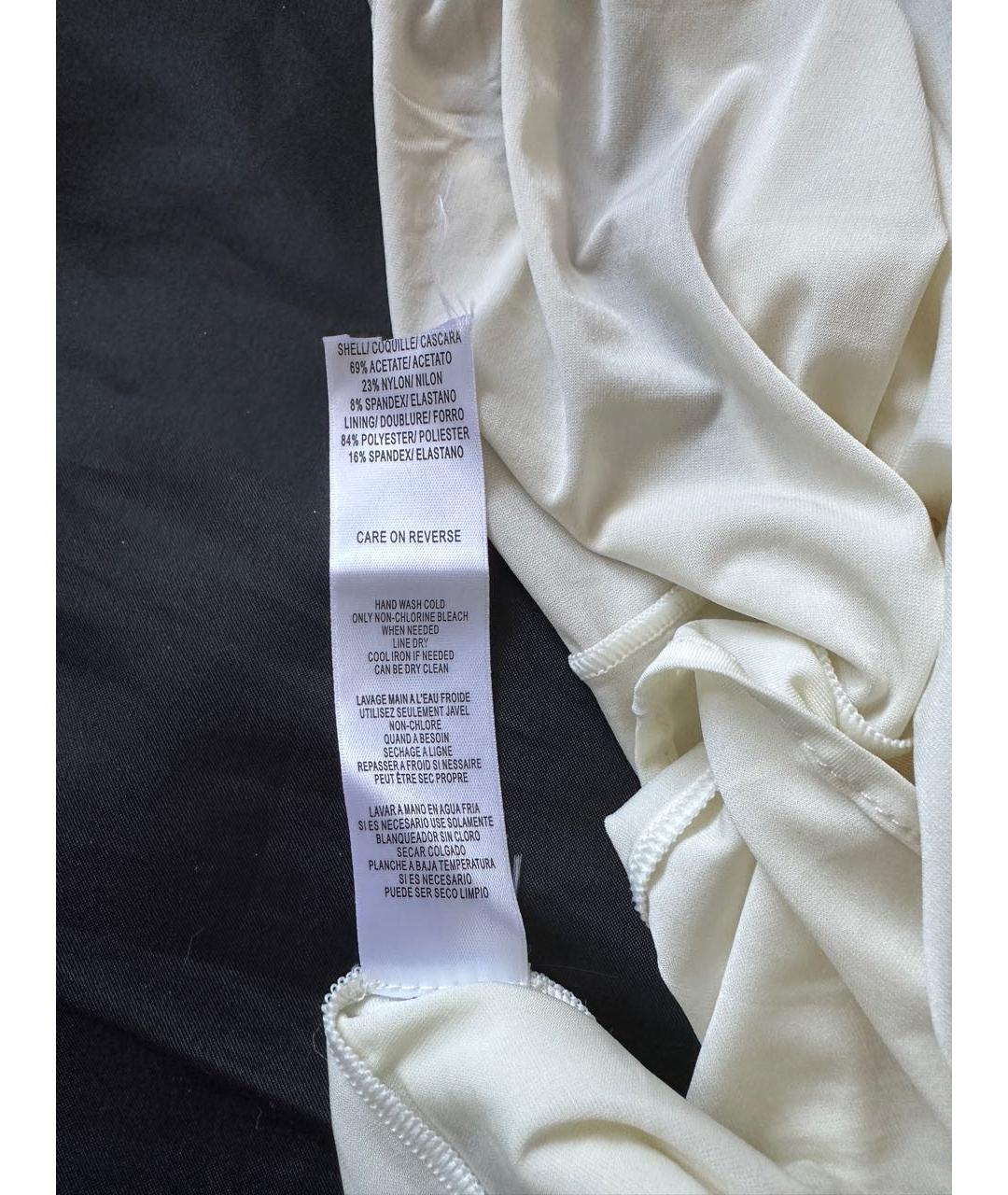 BCBG MAXAZRIA Белое ацетатное коктейльное платье, фото 4