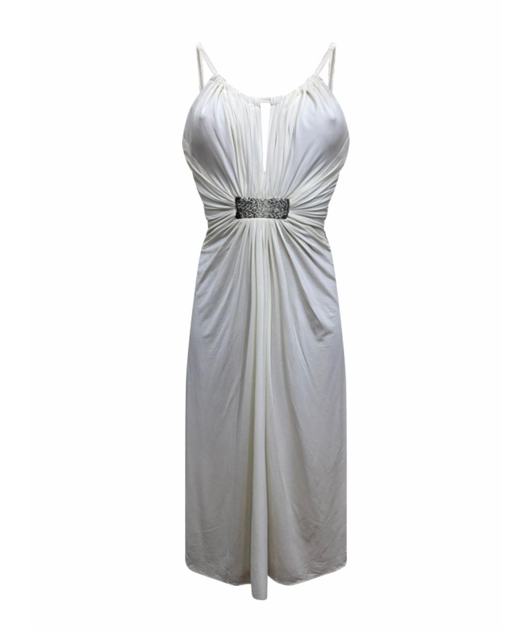 BCBG MAXAZRIA Белое ацетатное коктейльное платье, фото 1