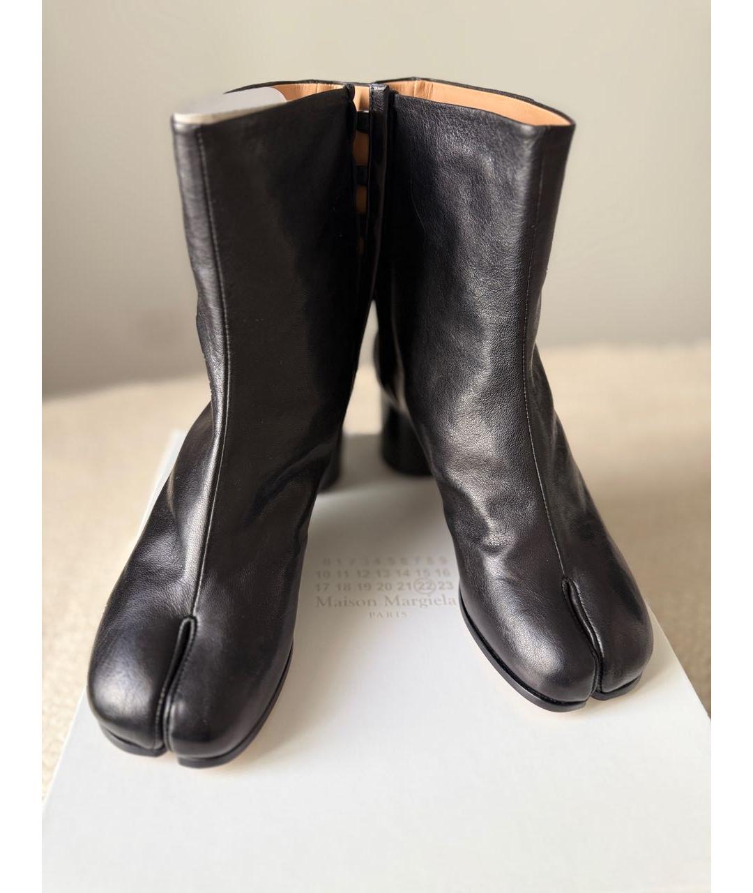 MAISON MARGIELA Черные кожаные ботильоны, фото 2