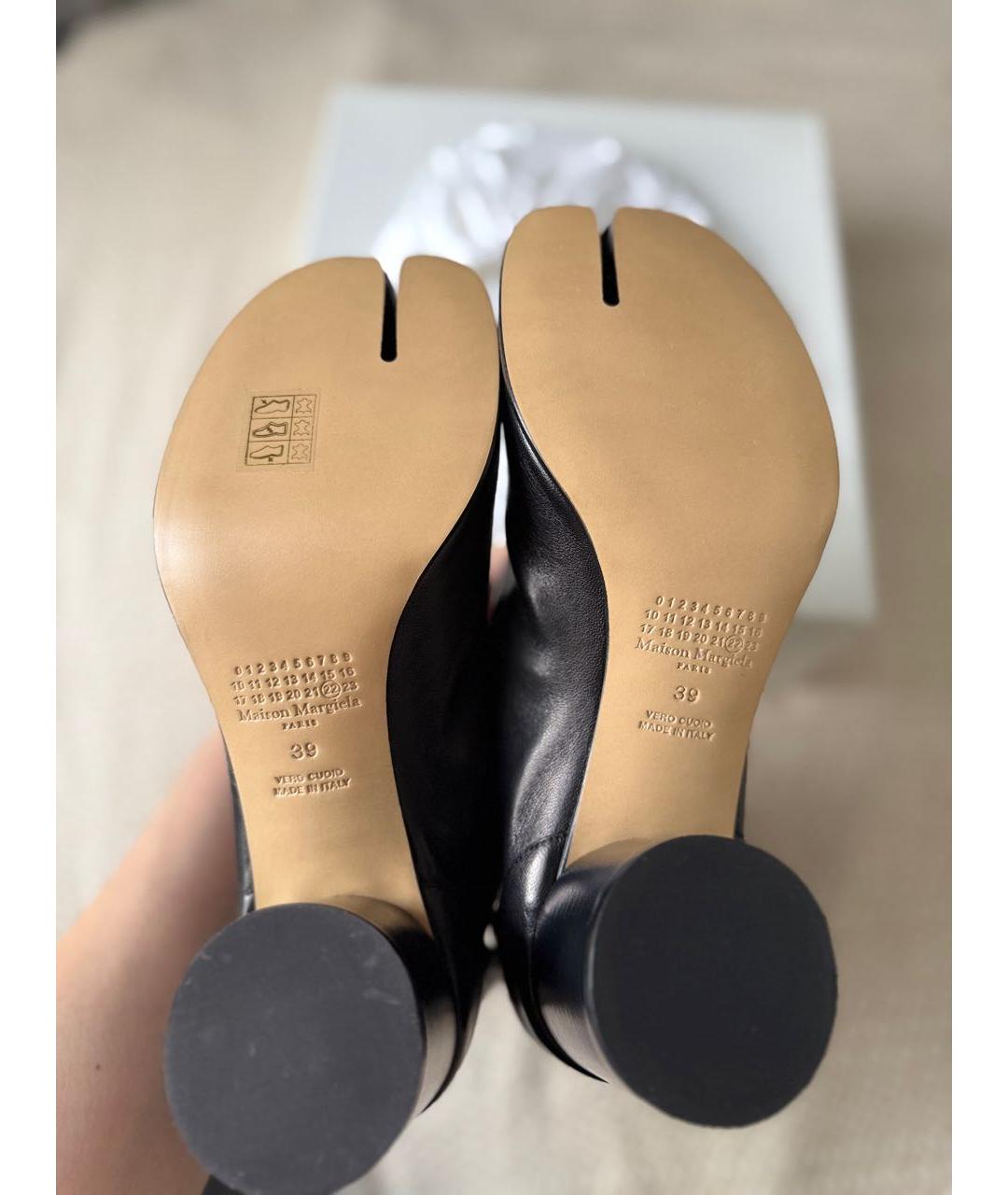 MAISON MARGIELA Черные кожаные ботильоны, фото 4