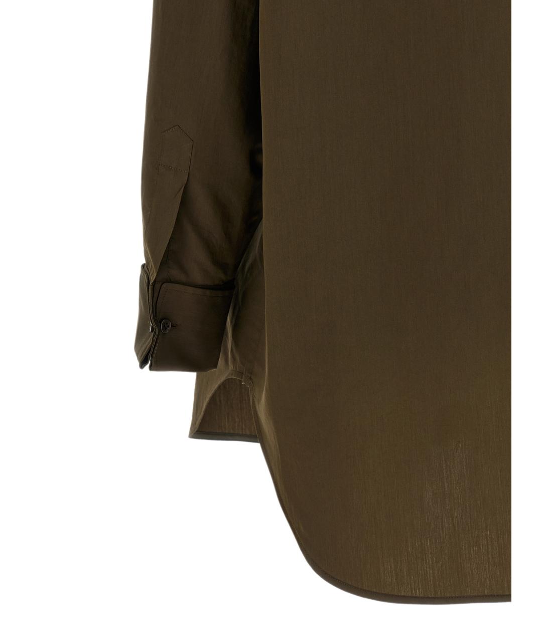 ALBERTO BIANI Хаки хлопковая рубашка, фото 4
