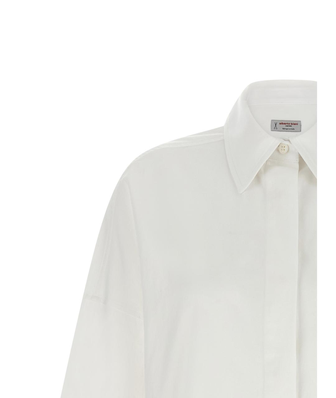 ALBERTO BIANI Белая хлопковая блузы, фото 3