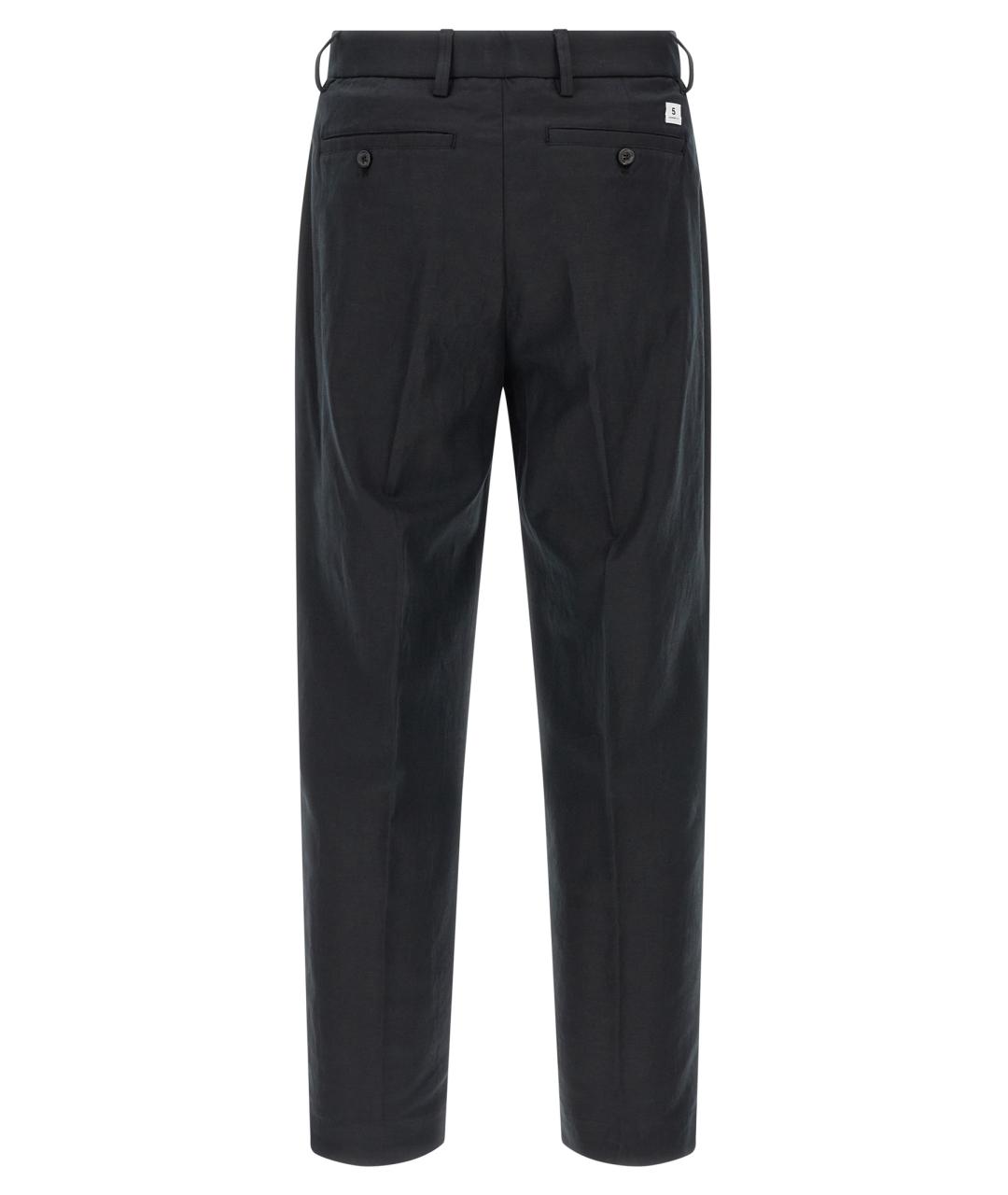 DEPARTMENT 5 Черные хлопковые повседневные брюки, фото 2