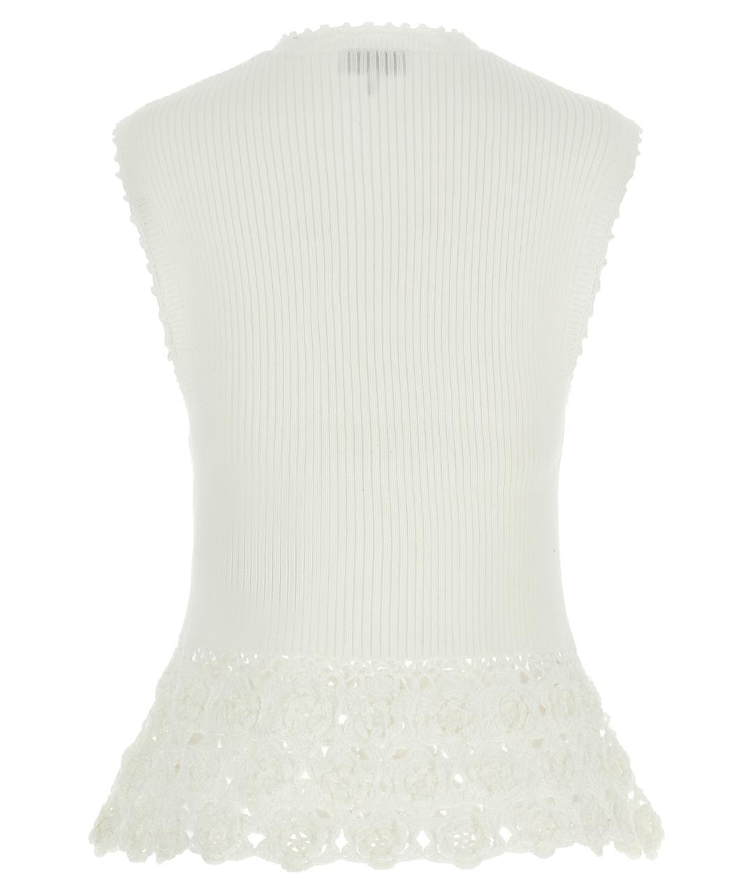 GANNI Белая хлопковая жилетка, фото 2