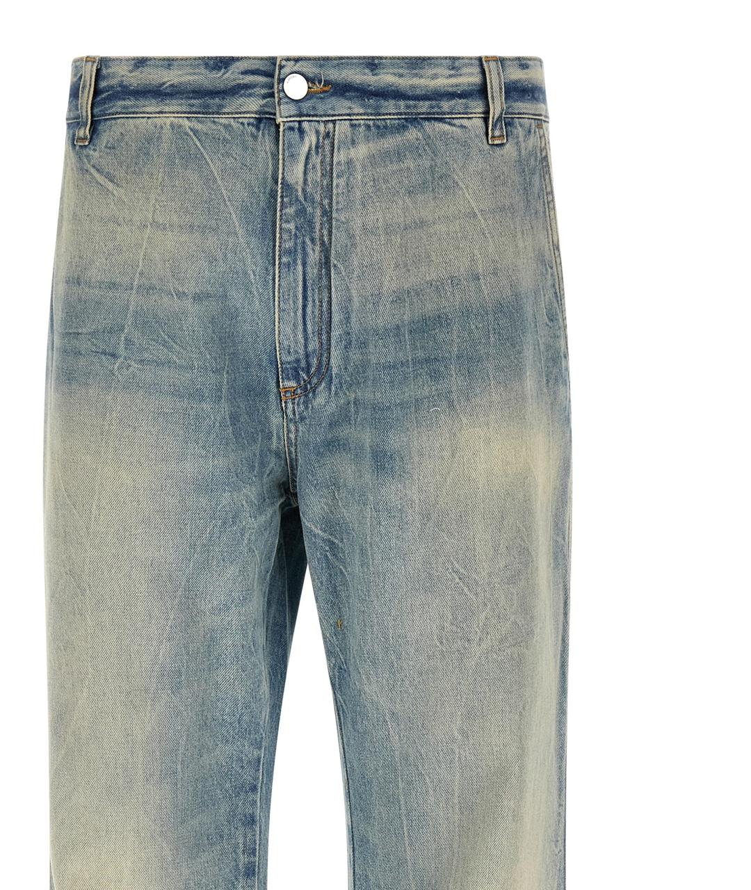 AMIRI Синие хлопковые прямые джинсы, фото 3