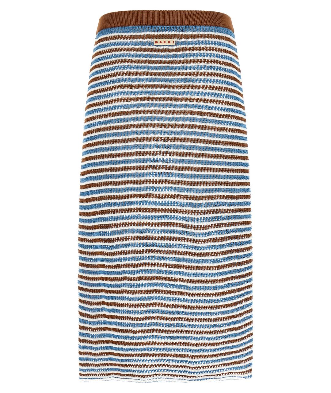 MARNI Мульти хлопковая юбка миди, фото 2