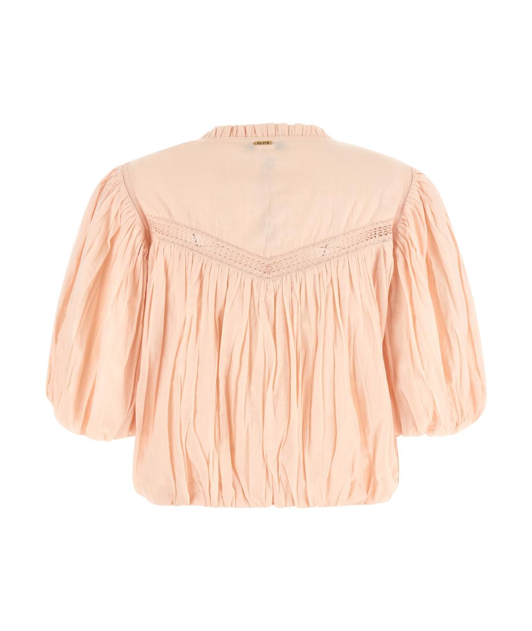 TWIN-SET Розовая хлопковая блузы, фото 2