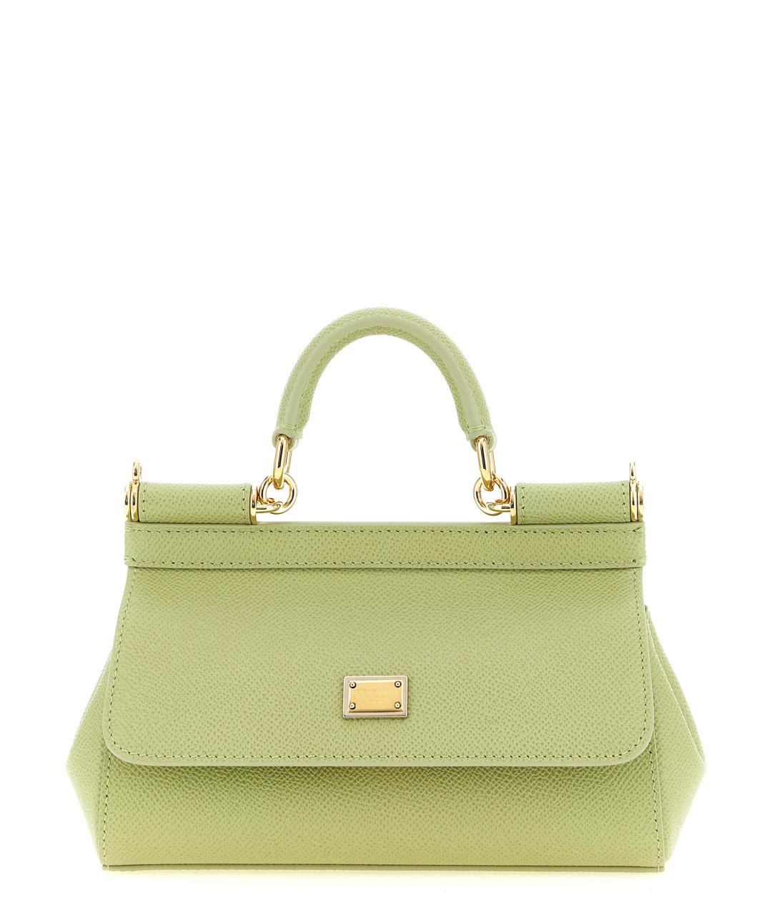 DOLCE&GABBANA Зеленая кожаная сумка через плечо, фото 1