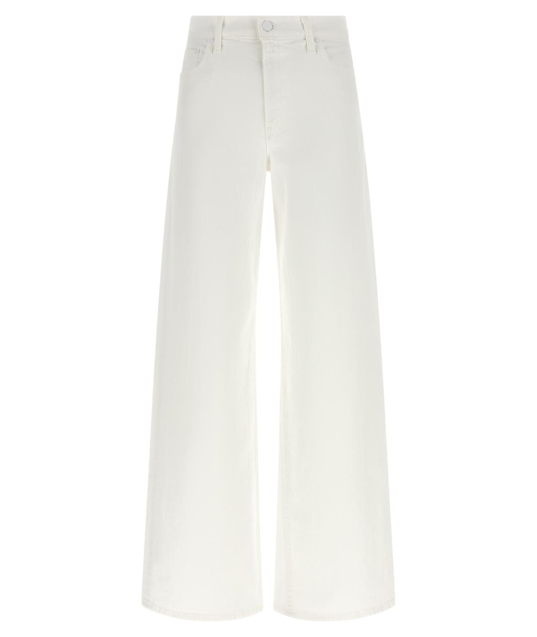 MOTHER Белые хлопковые прямые джинсы, фото 1