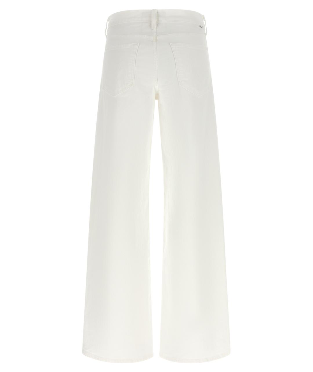 MOTHER Белые хлопковые прямые джинсы, фото 2