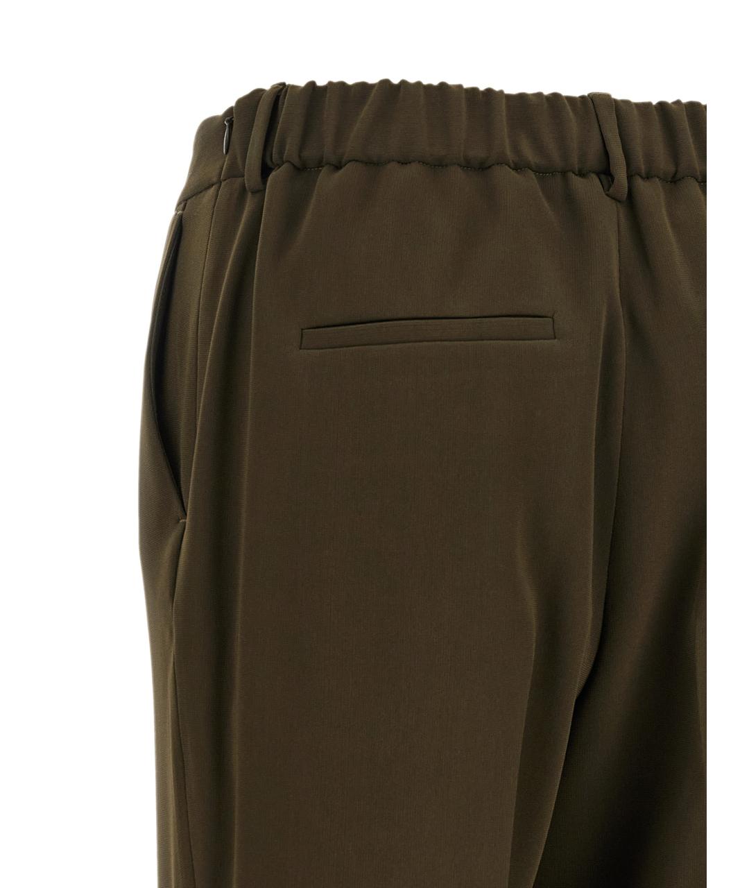 ALBERTO BIANI Зеленые прямые брюки, фото 4